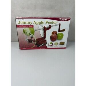 Victorio Johnny Apple Peeler VKP1010 Cast Iron Suction Base Slicer Corer New OB